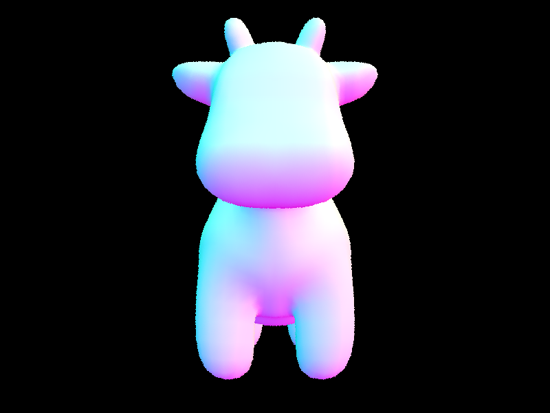 Ray traced cow.