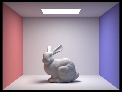 Globally illuminated bunny.