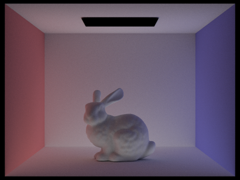 Indirectly lighted bunny.